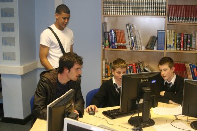 Schofield and Peltier at Bucklers Mead School