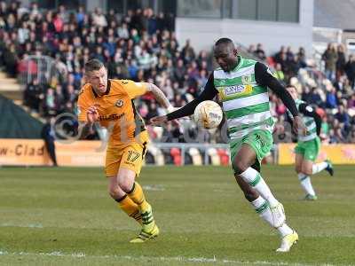 Newport County v Yeovil Town, Newport, UK - 14 Apr 2017