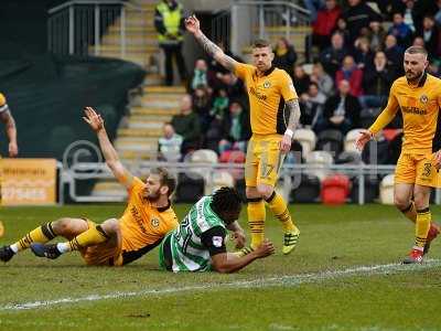 Newport County v Yeovil Town, Newport, UK - 14 Apr 2017