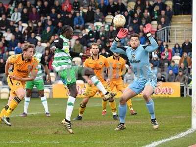 Newport County v Yeovil Town, Newport, UK - 14 Apr 2017