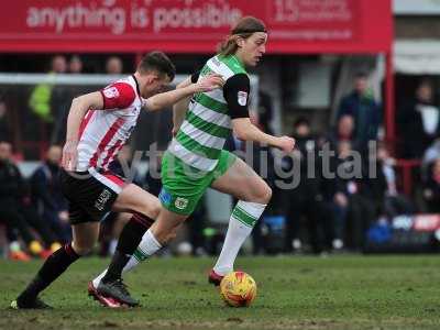 Cheltenham Town v Yeovil Town, Cheltenham, UK - 18 Feb 2017