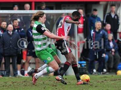 Cheltenham Town v Yeovil Town, Cheltenham, UK - 18 Feb 2017