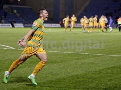 10.11.15 - Gillingham vs Yeovil -  Johnstones Paint Trophy Q-Finals Southern Section  -Connor Roberts of Yeovil celebrates scoring the vital penalty shoot-out winner.c) Huw Evans Agency