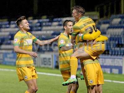 10.11.15 - Gillingham vs Yeovil -  Johnstones Paint Trophy Q-Finals Southern Section  -Connor Roberts of Yeovil celebrates scoring the vital penalty shoot-out winner.c) Huw Evans Agency