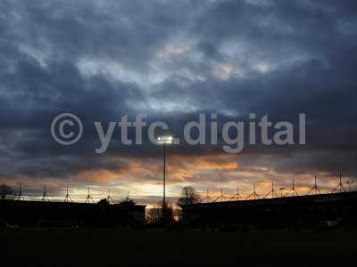 sunset at huish park